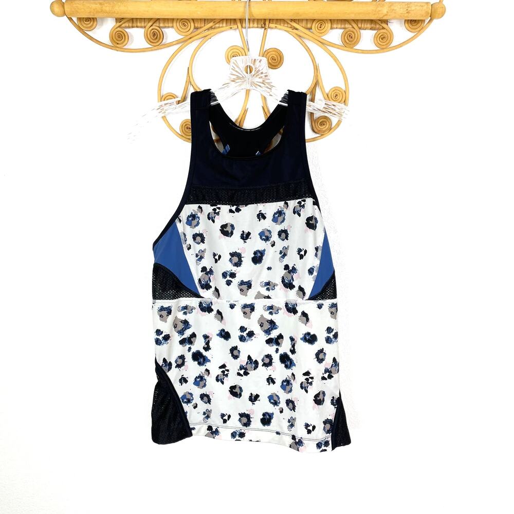Athleta animal print running cycling tank sz Small sleeveless